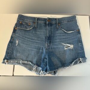 Madewell high rise denim shorts